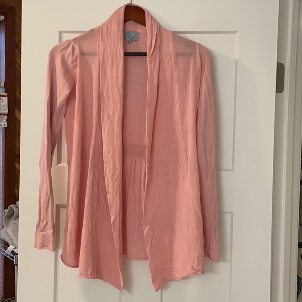 Peach-pink XS mid-length duster for Easter/spring!